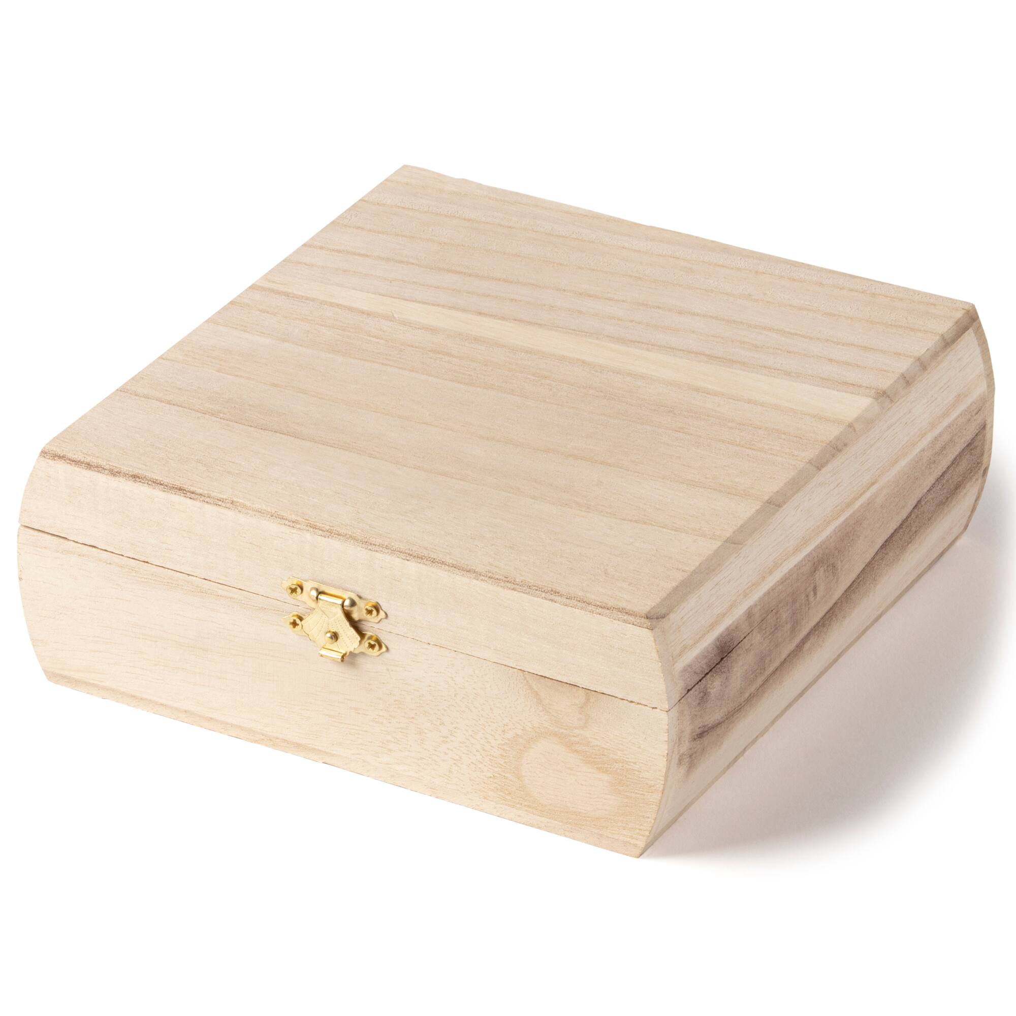 7.5" Curved Wood Trinket Box by Make Market®
